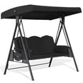 thumbnail image 1 of Outdoor Swing Canopy Replacement Cover - Heavy Duty Waterproof & Windproof 3-Seater Top Cover for Patio Swing Chairs - UV Protection Rip-Proof Garden Swing Cover 75"x47"x7" for Backyard, Porch, 1 of 5