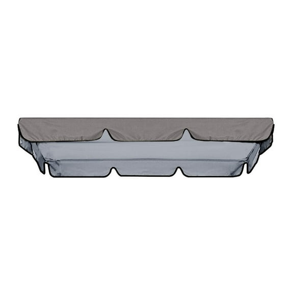 Outdoor Swing Canopy Replacement Cover Heavy Duty Waterproof & Windproof 3-Seater Top Cover for Patio Swing Chairs - UV Protection Rip-Proof Garden Swing Cover 55.91"x 47.24"x 7" for Backyard, Porch