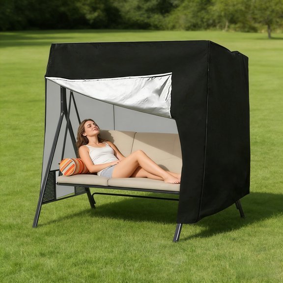 Outdoor Swing Cover Waterproof Weather Resistant Patio Furniture Protector for Rain Sun Dust 86.6 Inch