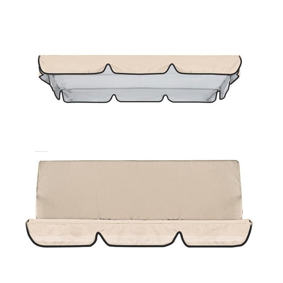 Outdoor Swing Cushion Cover Patio Swing Cushion Replacement 3 Seater Swing Seat Cushion Cover Waterproof Dust Proof for Courtyard Garden Swing Chair Protection Cover Clearance