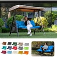 thumbnail image 1 of Outdoor Swing Cushions, 3 Seat Porch Swing Cushion Replacement with Backrest, Swing Cushions for Outdoor Furniture, for Patio,Backyard,Porch Garden Bench Cushion (Sky Blue 60 * 40 in), 1 of 14