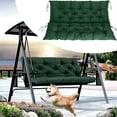 thumbnail image 1 of Outdoor Swing Cushions, Garden Bench Cushions with Backrest and Ties Non-Slip Bench Pads 2-3 Seater Washable Swing Replacement Cushions for Garden Patio Porch loveseat Pad (Dark Green 47 * 40 in), 1 of 6
