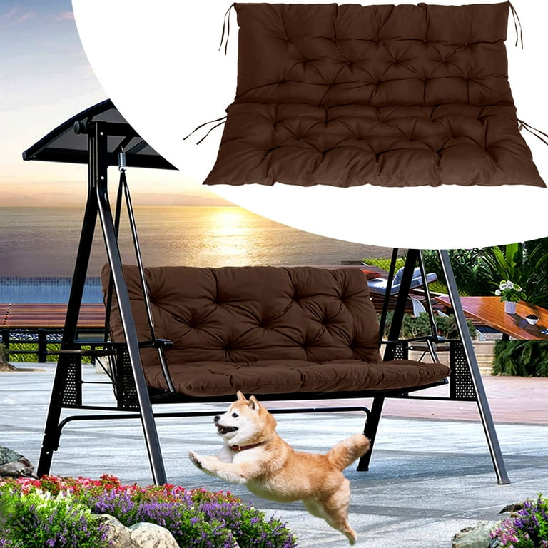 Outdoor Swing Cushions, Garden Bench Cushions with Backrest and