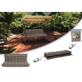 thumbnail image 1 of XXLYY Outdoor Swing Cushions, Swing Cushions 3 Seater Replacement with Backrest, Waterproof Thicken 4" Bench Cushion with Ties for Patio Porch Lawn and Garden, 1 of 8