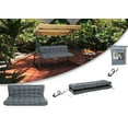thumbnail image 1 of XXLYY Outdoor Swing Cushions, Swing Cushions 3 Seater Replacement with Backrest, Waterproof Thicken 4" Bench Cushion with Ties for Patio Porch Lawn and Garden, 1 of 8