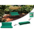 thumbnail image 1 of XXLYY Outdoor Swing Cushions, Swing Cushions 3 Seater Replacement with Backrest, Waterproof Thicken 4" Bench Cushion with Ties for Patio Porch Lawn and Garden, 1 of 8