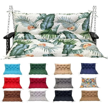 Waterproof Outdoor Swing Cushion With Backrest & Ties – Thick Patio Bench Pad For Garden, Porch & Hammock (100x100x10cm)