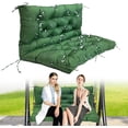 thumbnail image 1 of Outdoor Swing Cushions, Waterproof 2-3 Seater Bench Cushions for Outdoor Furnitur with Backrest, Thicken Washable Cushion for Swing Patio Porch Lawn Garden, Green, 40x40x4 inch, 1 of 7