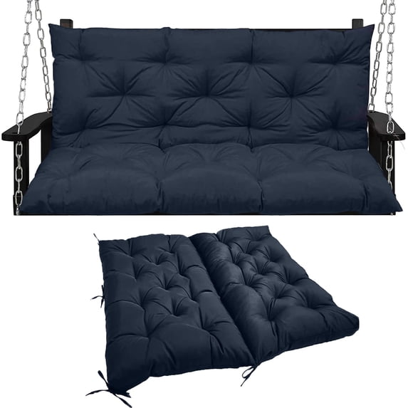 Outdoor Swing Cushions, Waterproof Bench Cushion 2-3 Seater, hickened Bench Cushion with Ties for Patio,Backyard,Garden and Lawn