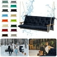 thumbnail image 1 of Outdoor Swing Cushions, Waterproof Thicken Porch Swing Cushions with Ties, 2-3 Seater Patio Swing Replacement Cushion for Backyard, Lawn and Garden（Navy-40*40in）, 1 of 6