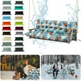 thumbnail image 1 of Outdoor Swing Cushions, Waterproof Thicken Porch Swing Cushions with Ties, 2-3 Seater Patio Swing Replacement Cushion for Backyard, Lawn and Garden（Summer-40*70in）, 1 of 6