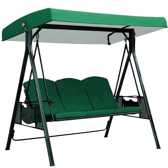 Outdoor Swing Replacement Cover 3 Seater Universal Patio Swing Cover Replacement For Garden Swing Patio Protective Cover (Size:76.8X48.4X8.7")