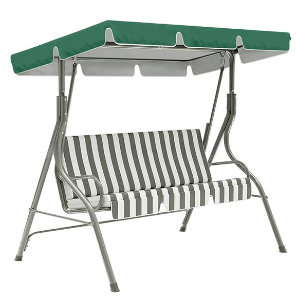 Outdoor Swing Replacement Cover Universal Patio Swing Canopy with Side Holes and Seat Cover,Waterproof UV-Resistant Fabric for Rain/Sun Protection Fits Most Swing Chairs(Without Iron frame)
