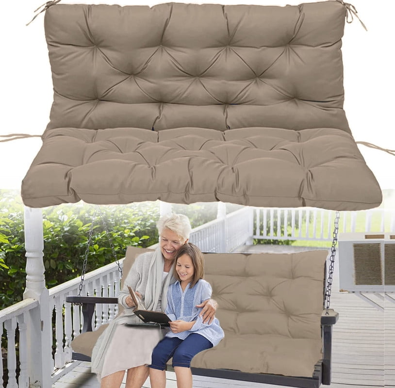 Outdoor Swing Replacement Seat Cushions Pad, 3 Seater Waterproof Non