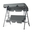 thumbnail image 1 of Outdoor Swing Set with Canopy & Cushion 250KG Weight Capacity Steel Frame Oxford Cloth Patio Swing for Garden Backyard Balcony, 1 of 8