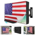 thumbnail image 1 of Outdoor TV Cover for 30"-32" Flat Screens, IC ICLOVER Weatherproof Weather Dust Resistant Television Protector with Waterproof Remote Pocket - US Flag, 1 of 11