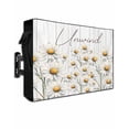 thumbnail image 1 of Outdoor TV Cover 30 to 32 Inch Weatherproof, Farmhouse Floral Waterproof TV Screen Protector for Outside Decor with Zipper and Pocket 30"L x 19"H&nbsp; , Relax Unwind Sign Daisy Wood Ivory White, 1 of 7
