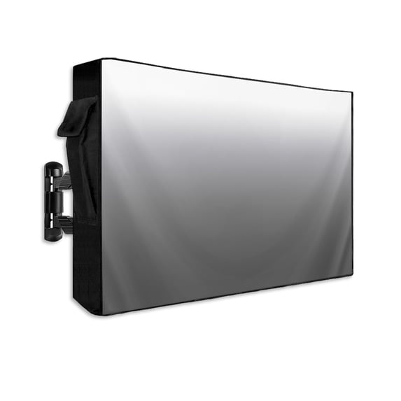 Outdoor TV Cover 30 to 32 Inch Weatherproof, Grey White Gradient Waterproof TV Screen Protector for Outside Decor with Zipper and Pocket 30"L x 19"H , Abstract Watercolor