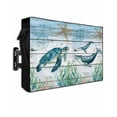 thumbnail image 1 of Outdoor TV Cover 30 to 32 Inch Weatherproof, Marine Life Waterproof TV Screen Protector for Outside Decor with Zipper and Pocket 30"L x 19"H&nbsp; , Turtle Octopus Whale Compass Starfish, 1 of 7