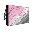 thumbnail image 1 of Outdoor TV Cover 30 to 32 Inch Weatherproof, Pink Gray Beach Coastal Waterproof TV Screen Protector for Outside Decor with Zipper and Pocket 30"L x 19"H&nbsp; , Abstract Geometric Ocean Waves, 1 of 7
