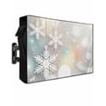 thumbnail image 1 of Outdoor TV Cover 30 to 32 Inch Weatherproof, Winter Snowflakes Christmas Waterproof TV Screen Protector for Outside Decor with Zipper and Pocket 30"L x 19"H&nbsp; , White Grey, 1 of 7