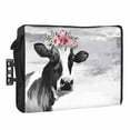 thumbnail image 1 of Outdoor TV Cover 30 to 32 Inches, Farm Cow Vintage Black Grey Cattle with Floral Waterproof and Weatherproof TV Cover with Remote Control Pocket, Flat Screen TV Cover Protector for Outside TV, 1 of 6