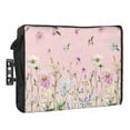 thumbnail image 1 of Outdoor TV Cover 30 to 32 Inches, Farmhouse Floral Wildflowers Herb Plant Retro Pink Texture Waterproof TV Cover with Remote Control Pocket, Flat Screen TV Cover Protector for Outside TV, 1 of 6