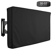 Outdoor TV Cover 30" to 32" inches Universal Weatherproof Protector - Black