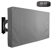 Outdoor TV Cover 30" to 32" inches Universal Weatherproof Protector - Grey