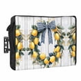 thumbnail image 1 of Outdoor TV Cover 36 to 39 Inches, Farmhouse Style Lemon Garland Bow Wood Grain Waterproof and Weatherproof TV Cover with Remote Control Pocket, Flat Screen TV Cover Protector for Outside TV, 1 of 6