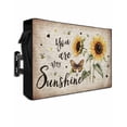 thumbnail image 1 of Outdoor TV Cover 40 to 43 Inch Weatherproof, You Are My Sunshine Waterproof TV Screen Protector for Outside Decor with Zipper and Pocket 40"L x 25"H , Rustic Sunflower Vintage Letters Pattern, 1 of 7