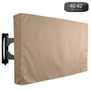 Outdoor TV Cover 40" to 42" inches Universal Weatherproof Protector - Brown