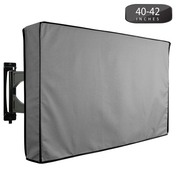 Outdoor TV Cover 40" to 42" Inches Universal Weatherproof Protector - Grey