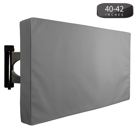 Outdoor TV Cover 40" to 42" inches Universal Weatherproof Protector - Grey
