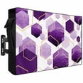 thumbnail image 1 of Outdoor TV Cover 40x25x4.5in, Modern Abstract Purple Color Block Weatherproof TV Screen Protector with Zipper, Retro Gold Line Outside Television Cover Fits Up to 40-43", 1 of 9