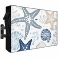 thumbnail image 1 of Outdoor TV Cover 40x25x4.5in, Ocean Starfish Shell Conch Weatherproof TV Screen Protector with Zipper, Sea Blue Coral Seamless Outside Television Cover Fits Up to 40-43", 1 of 9
