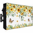 thumbnail image 1 of Outdoor TV Cover 40x25x4.5in, Sunflower Butterfly Eucalyptus Leaf Weatherproof TV Screen Protector with Zipper, Country Pastoral Theme Outside Television Cover Fits Up to 40-43", 1 of 9