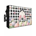 thumbnail image 1 of Outdoor TV Cover 48 to 50 Inch Weatherproof, Easter Bunny Tail Waterproof TV Screen Protector for Outside Decor with Zipper and Pocket 48"L x 30"H , Color Eggs Spring Flowers Black White Plaid, 1 of 7