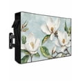 thumbnail image 1 of Outdoor TV Cover 48 to 50 Inch Weatherproof, Farmhouse Rustic Magnolia Waterproof TV Screen Protector for Outside Decor with Zipper and Pocket 48"L x 30"H , White Green, 1 of 7