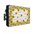 thumbnail image 1 of Outdoor TV Cover 48 to 50 Inch Weatherproof, Farmhouse Sunflowers Floral Print Waterproof TV Screen Protector for Outside Decor with Zipper and Pocket 48"L x 30"H , White, 1 of 7