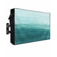 thumbnail image 1 of Outdoor TV Cover 48 to 50 Inch Weatherproof, Teal White Brush Stroke Textured Waterproof TV Screen Protector for Outside Decor with Zipper and Pocket 48"L x 30"H , Abstract Modern, 1 of 7