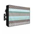 thumbnail image 1 of Outdoor TV Cover 48 to 50 Inch Weatherproof, Vintage Boho Geometric Stripes Waterproof TV Screen Protector for Outside Decor with Zipper and Pocket 48"L x 30"H , Turquoise, 1 of 7