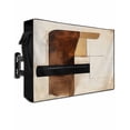 thumbnail image 1 of Outdoor TV Cover 48 to 50 Inch Weatherproof, Vintage Brown Color Blocks Waterproof TV Screen Protector for Outside Decor with Zipper and Pocket 48"L x 30"H , Abstract Graffiti Art Modern, 1 of 7