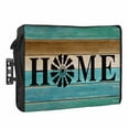thumbnail image 1 of Outdoor TV Cover 48 to 50 Inches, Turquoise Brown Wood Grain Farmhouse Vintage HOME Waterproof and Weatherproof TV Cover with Remote Control Pocket, Flat Screen TV Cover Protector for Outside TV, 1 of 6