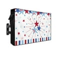 thumbnail image 1 of Outdoor TV Cover 52 to 55 Inch Weatherproof, 4th of July Waterproof TV Screen Protector for Outside Decor with Zipper and Pocket 52"L x 30"H , Blue Red White Patriotic Stars Stripes, 1 of 7