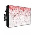 thumbnail image 1 of Outdoor TV Cover 52 to 55 Inch Weatherproof, Abstract Watercolor Waterproof TV Screen Protector for Outside Decor with Zipper and Pocket 52"L x 30"H , Polka Dot Texture Red, 1 of 7