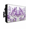 thumbnail image 1 of Outdoor TV Cover 52 to 55 Inch Weatherproof, Purple Lavender Floral Waterproof TV Screen Protector for Outside Decor with Zipper and Pocket 52"L x 30"H , Rustic Plants, 1 of 7