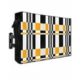 thumbnail image 1 of Outdoor TV Cover 52 to 55 Inch Weatherproof, Yellow Black Squares Waterproof TV Screen Protector for Outside Decor with Zipper and Pocket 52"L x 30"H , Abstract Geometric Art, 1 of 7