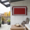 thumbnail image 1 of Outdoor TV Cover 52x30x4.5in, Greek Geometric Inspired Twist Line Weatherproof TV Screen Protector with Zipper, Abstract Key Pattern on Red Outside Television Cover Fits Up to 52-55", 1 of 9