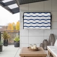 thumbnail image 1 of Outdoor TV Cover 58x37x4.5in, Navy Blue Grey Wave Weatherproof TV Screen Protector with Zipper, Abstract Striped Water Ripple Outside Television Cover Fits Up to 60-65", 1 of 9